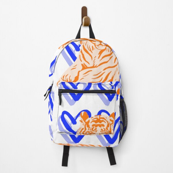 Item preview, Orange and Blue Tiger and Heart Abstract designed and sold by mollsdesignss.