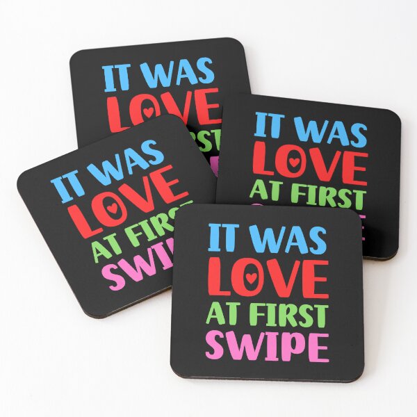 Item preview, It Was Love at First Swipe | Love designed and sold by FunnyFactDesign.