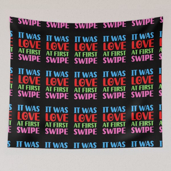 Item preview, It Was Love at First Swipe | Love designed and sold by FunnyFactDesign.