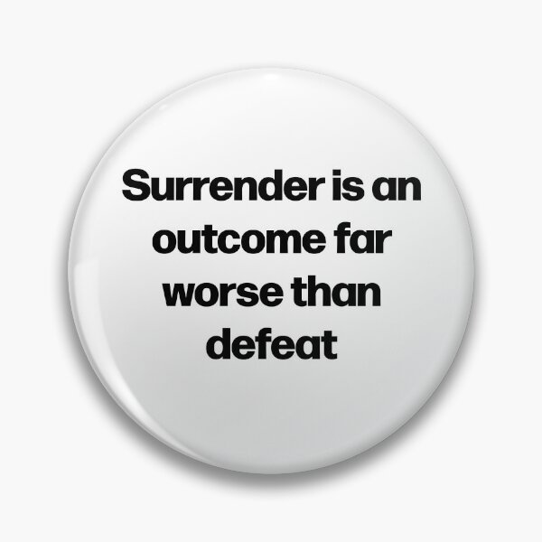 Item preview, Surrender worse than defeat anime gym motivation quote  designed and sold by designsbyted.