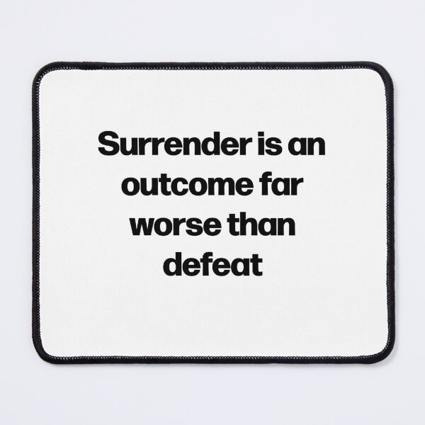 Item preview, Surrender worse than defeat anime gym motivation quote designed and sold by designsbyted.