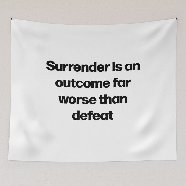 Item preview, Surrender worse than defeat anime gym motivation quote  designed and sold by designsbyted.