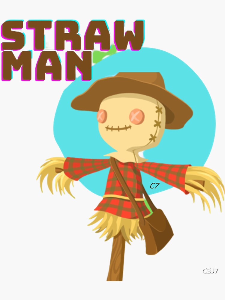 "STRAW MAN" Sticker for Sale by CSJ7 Redbubble