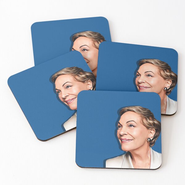 Artikelvorschau, Julie Andrews lächelt blau entworfen und verkauft von baranskini.