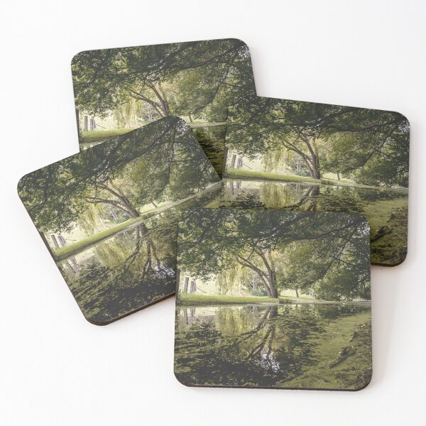 Item preview, /// Hidden Worlds /// Landscape photograph taken under the lush green trees of a quiet creekside designed and sold by Est-Image-Co.