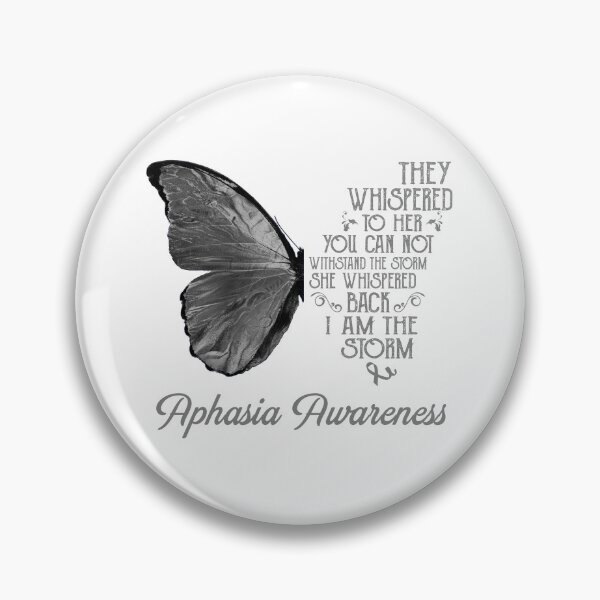 Item preview, Butterfly I Am The Storm Aphasia Awareness designed and sold by whlrcheryl.