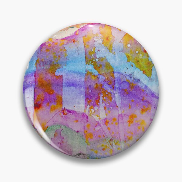 Item preview, Rainbow Birchtree Mountains Abstract Watercolor Double Exposure Painting designed and sold by JoanneHerrmann.