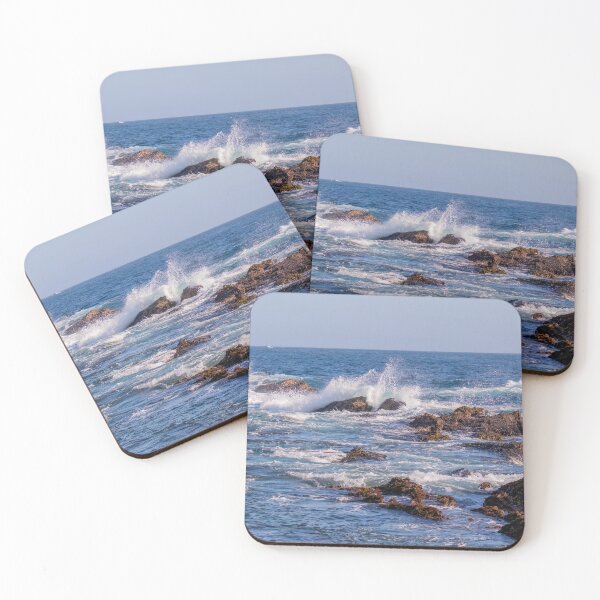 Item preview, Crashing waves splash into the rocky coastline of California designed and sold by SafariByMarisa.