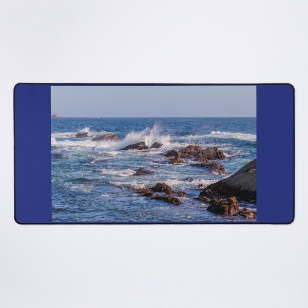 Item preview, Crashing waves splash into the rocky coastline of California designed and sold by SafariByMarisa.