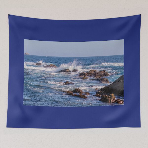 Item preview, Crashing waves splash into the rocky coastline of California designed and sold by SafariByMarisa.