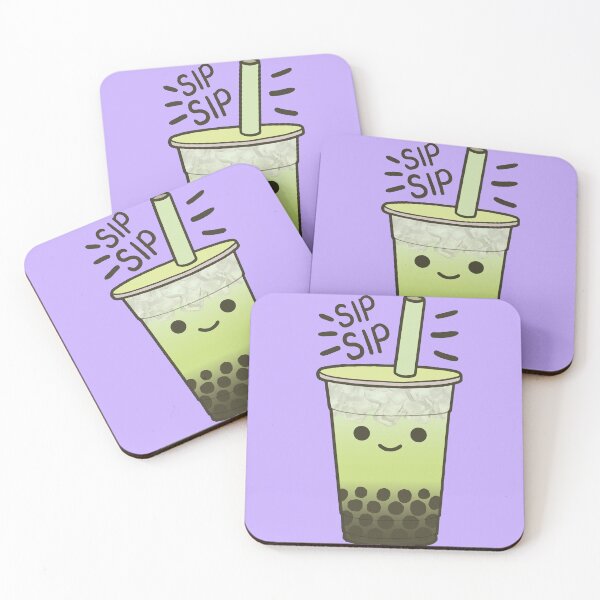 Artikelvorschau, Boba Bubble Milk Tea Honigmelone entworfen und verkauft von the-meowings.
