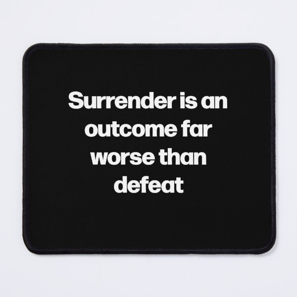 Item preview, Surrender worse than defeat anime gym motivation quote designed and sold by designsbyted.