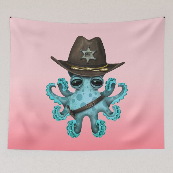 Item preview, Cute Blue Baby Octopus Sheriff designed and sold by JeffBartels.