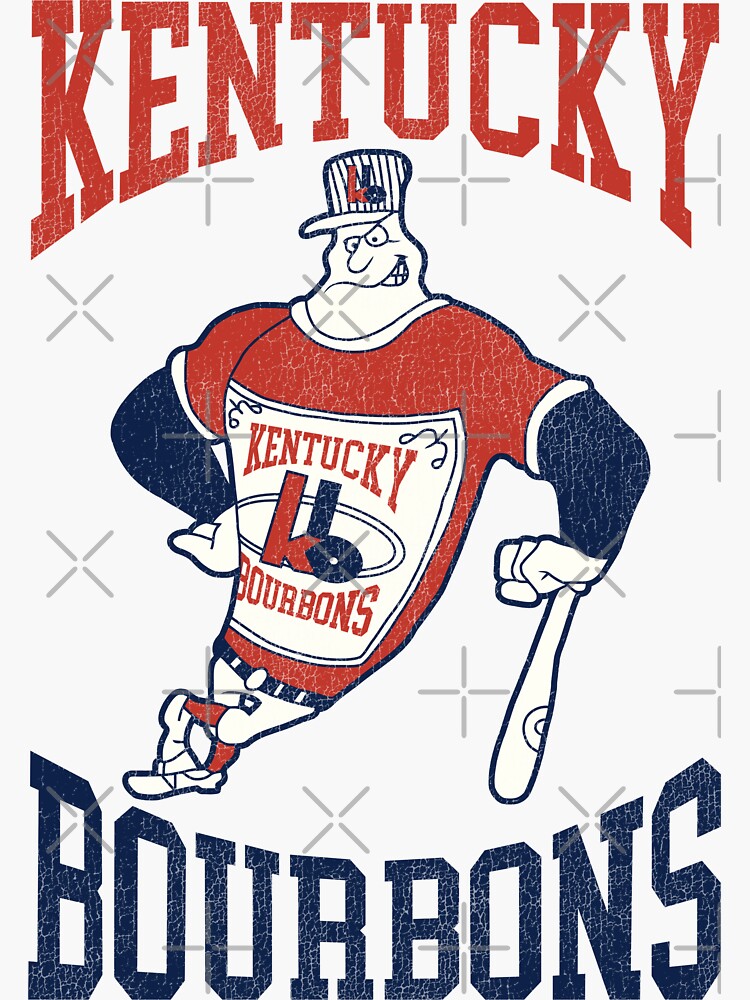 "Kentucky Bourbons Retro Defunct Softball" Sticker for Sale by TheBenchwarmer Redbubble