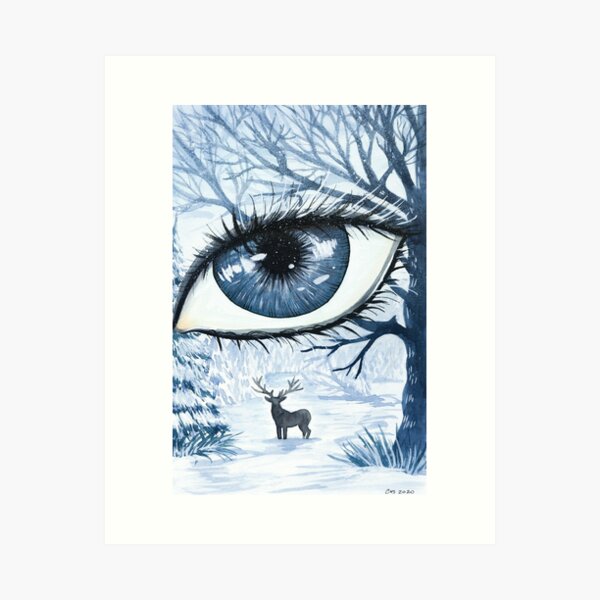 Grey Eye Art Print