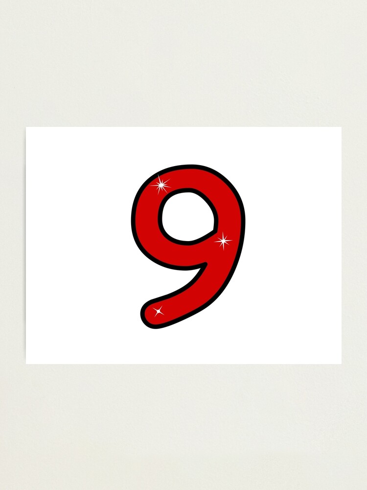 nine, ninth, 9, number nine, 9 years, 9 year old, number 9, Numeral 9 |  Photographic Print