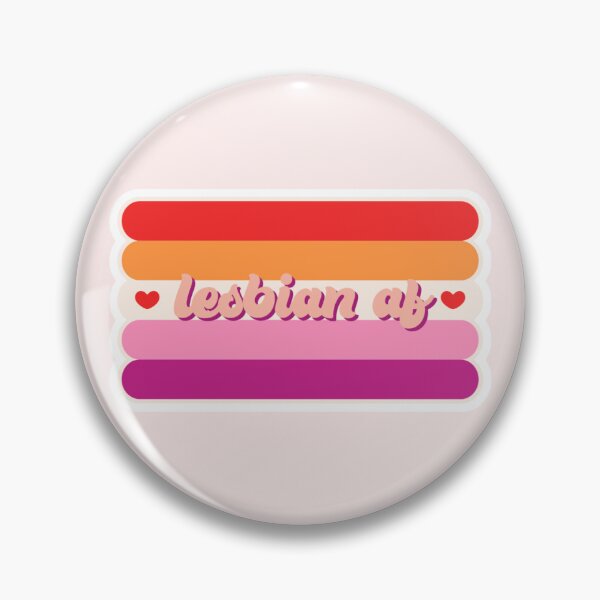Item preview, LGBTQIA+ Pride Lesbian Af Name Tag designed and sold by socialbylindsay.