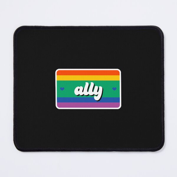 Item preview, LGBTQIA+ Pride Ally Name Tag designed and sold by socialbylindsay.