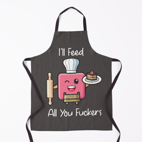 Item preview, BBQ Dad Joke I'll Feed All You Fuckers Barbecue Cookout Chef designed and sold by Yo Printy.