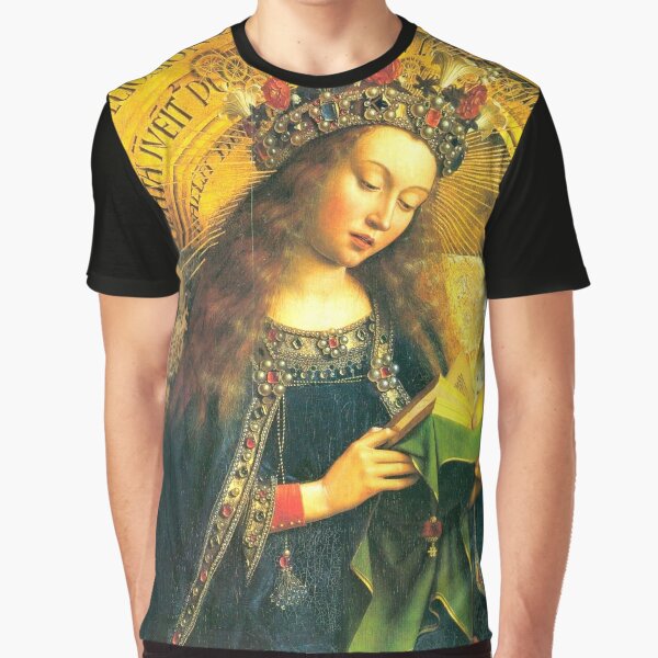 The Ghent Altarpiece (the Adoration of the Mystic Lamb) 2-Virgin Mary Graphic T-Shirt