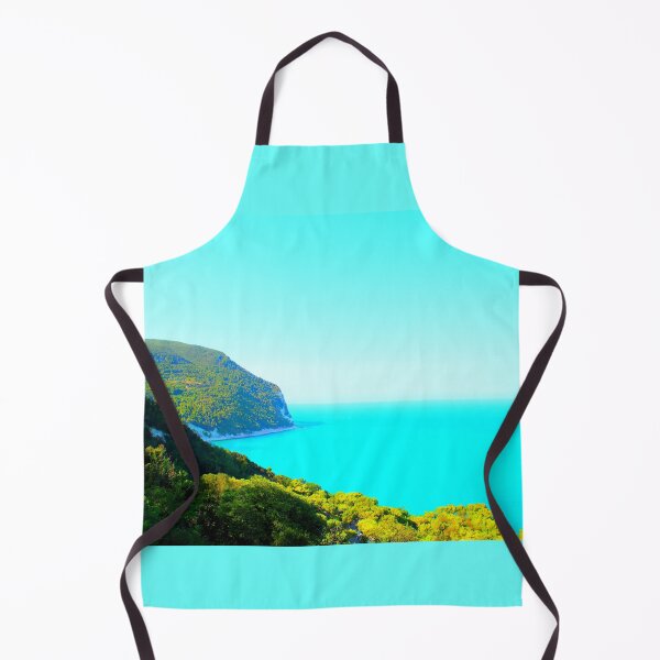 Item preview, View from Piazzale Marino in Sirolo at the Adriatic Sea, Mount Conero, vegetation and sky designed and sold by Kristina Drozd.