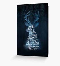 Throne of Glass - The Stag, the Lord of the North Greeting Card