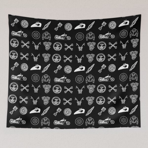Item preview, Motorcycle Parts Pattern designed and sold by HBVinyls.