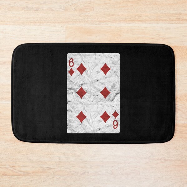 Item preview, Playing Cards 6 of Diamonds (distressed design) designed and sold by siggyspatsky.