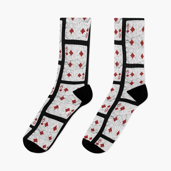 Item preview, Playing Cards 6 of Diamonds (distressed design) designed and sold by siggyspatsky.