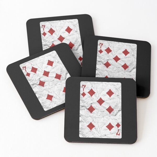 Item preview, Playing Cards 7 of Diamonds (distressed design) designed and sold by siggyspatsky.