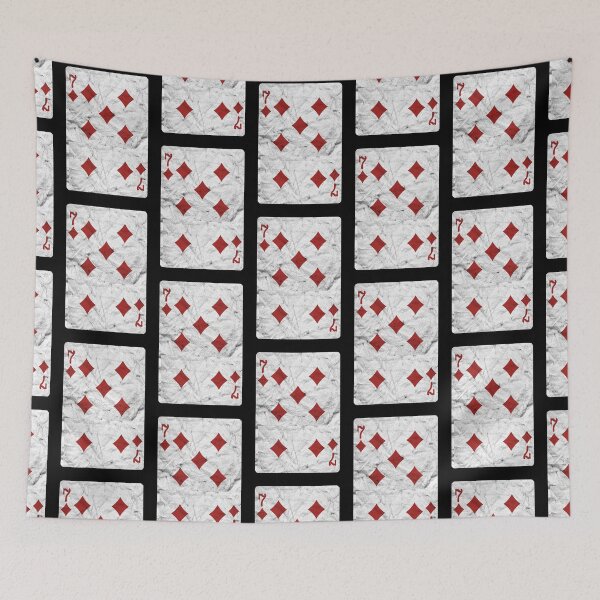 Item preview, Playing Cards 7 of Diamonds (distressed design) designed and sold by siggyspatsky.