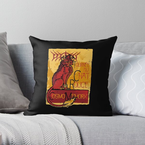 Le Chat Rouge Throw Pillow