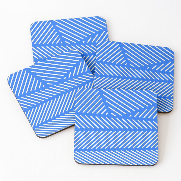 Item preview, Blue Minimal Diagonal Line Patch Pattern designed and sold by patternsoup.