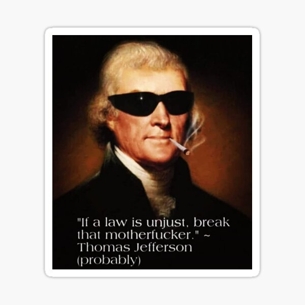 Thomas Jefferson Inspirational Sticker
