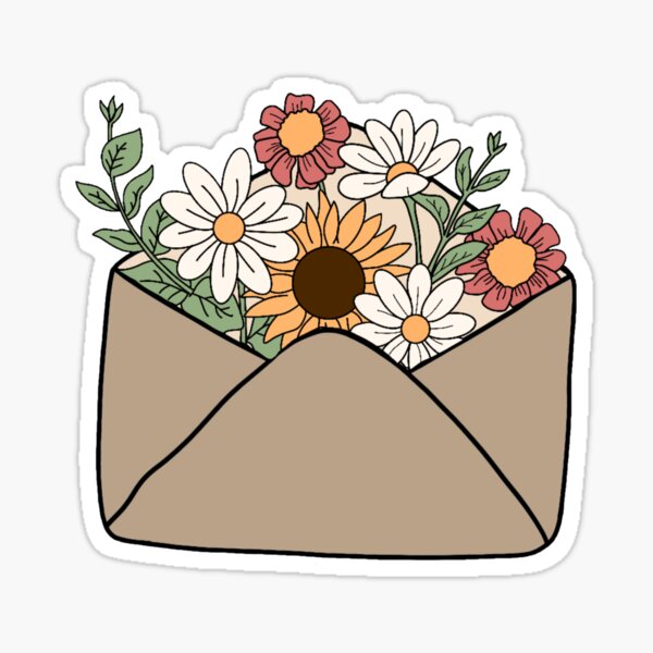 Purple Floral Foliage Envelope Stickers – NIVI Design