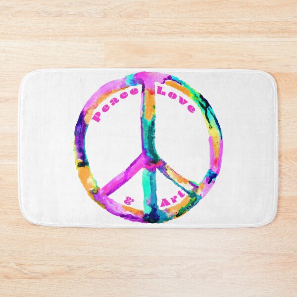 Item preview, Peace Love and Art Rainbow Tie Dye Peace Sign designed and sold by Daydreamer Alley.