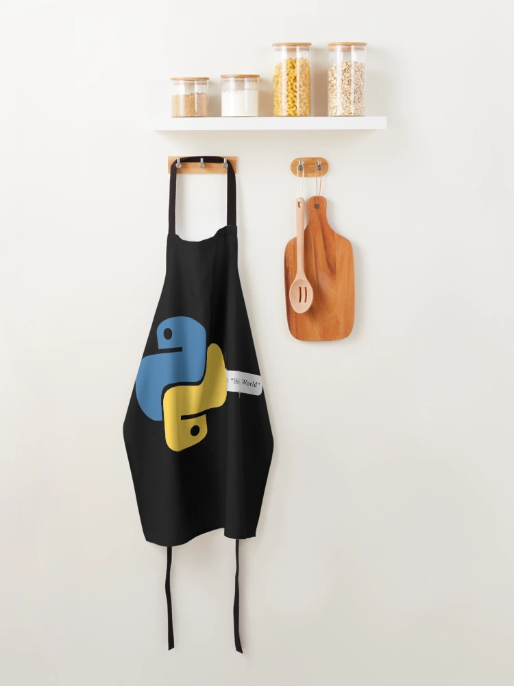 Thumbnail 4 of 6, Apron, Python hello world funny coder programmer designed and sold by ktmaem.