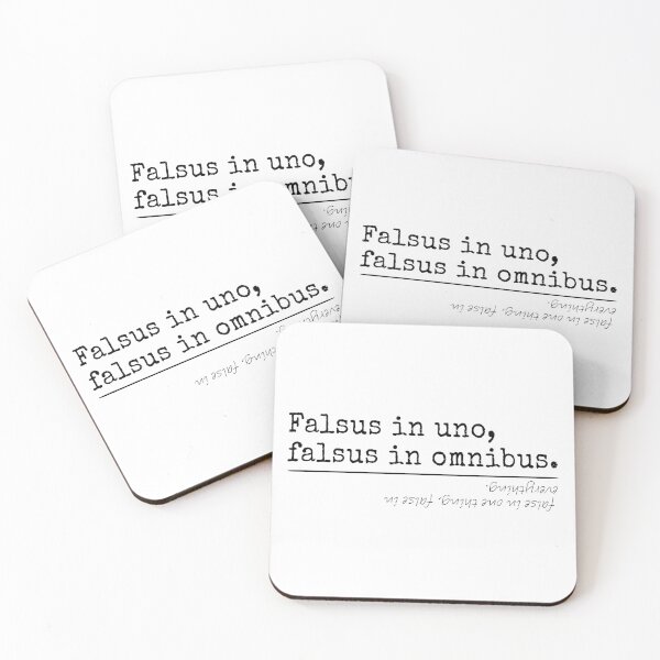 Item preview, False in one thing, false in everything - Latin - T-Shirts, Stickers, Magnets, House - VBK - VisionsByKaren designed and sold by VisionsByKaren.