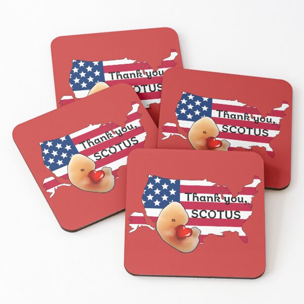 Item preview, Thank you, SCOTUS! Embryo hugging cartoon-style heart-shape inside US map with American flag designed and sold by Brasilia.