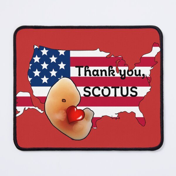 Item preview, Thank you, SCOTUS! Embryo hugging cartoon-style heart-shape inside US map with American flag designed and sold by Brasilia.