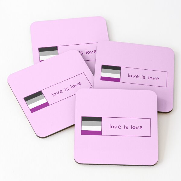 Artikelvorschau, Liebe ist Liebe Asexual Pride Flag Positive Quote Banner entworfen und verkauft von littlecornershop.