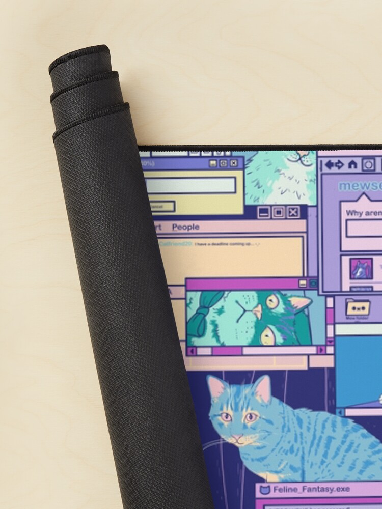 Alternate view of Desktop of a Cat Artist Mouse Pad