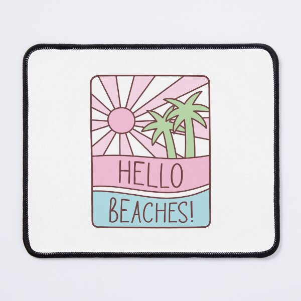 Item preview, Funny Hello Beaches Pun Sunshine Pastel Summer designed and sold by SenkinGraphics.