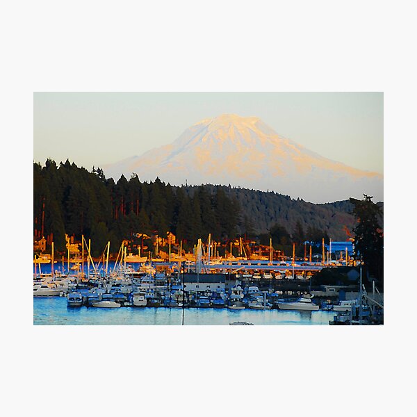 Item preview, "Gig Harbor and Mt. Rainier" designed and sold by David Lee Thompson.