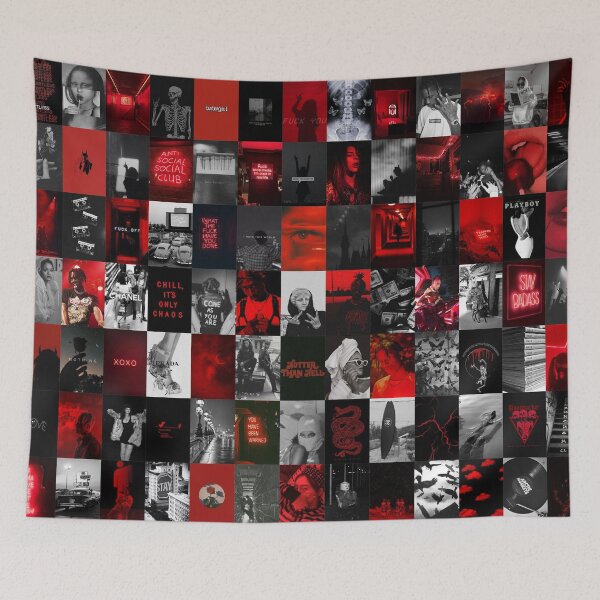 Item preview, Red and Black Grunge Aesthetic Collage designed and sold by sndparisian.