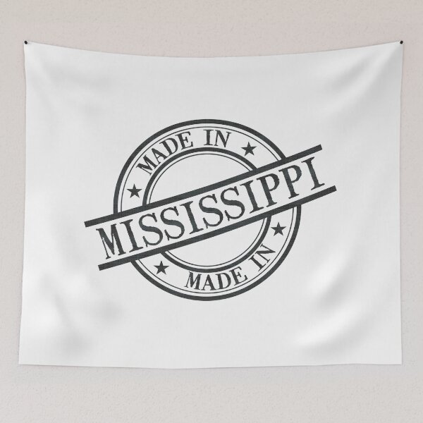 Item preview, Made In Mississippi Stamp Style Logo Symbol Black designed and sold by surgedesigns.