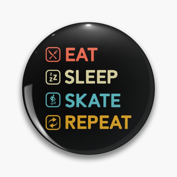 Item preview, Eat Sleep Skate Repeat Active T-Shirt designed and sold by ayeshadanaqws.