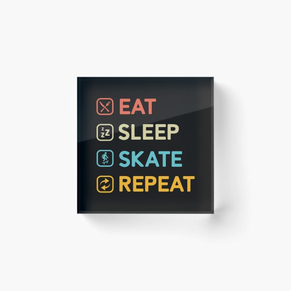 Item preview, Eat Sleep Skate Repeat Active T-Shirt designed and sold by ayeshadanaqws.