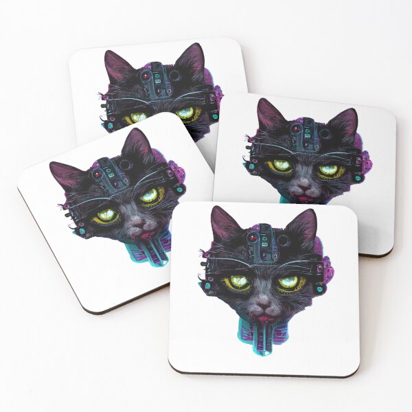Item preview, Cyberpunk Hacker Cat designed and sold by thelofidragon.
