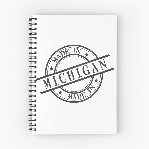 Item preview, Made In Michigan Stamp Style Logo Symbol Black designed and sold by surgedesigns.